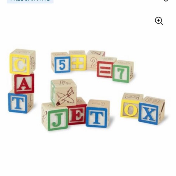 ♥️ 3/30 NIP Melissa & Doug 50 Pc Wooden ABC/123 Blocks Development Toy NIB NWT - Picture 1 of 4